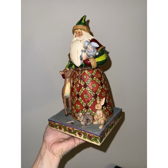 JIM SHORE Woodland Christmas Santa Flawed See Photo Detail C4005275 - Picture 5 of 11